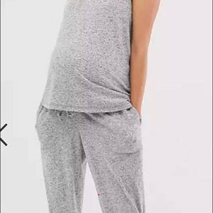 ASOS DESIGN Maternity mix & match lounge super soft brushed jogger and tank